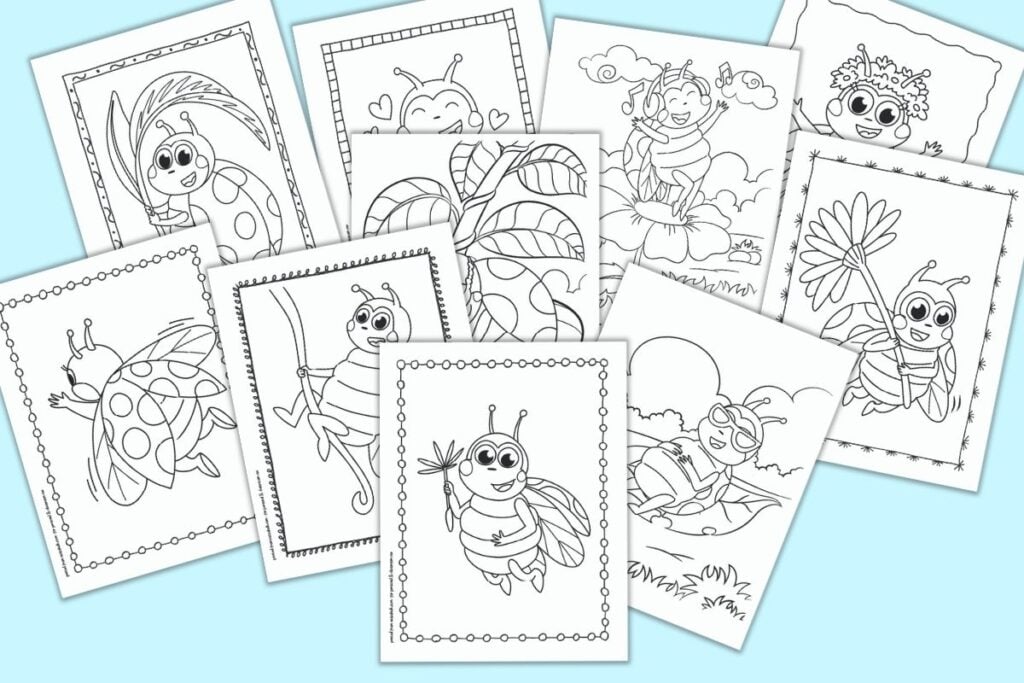 Free printable ladybug coloring pages for kids