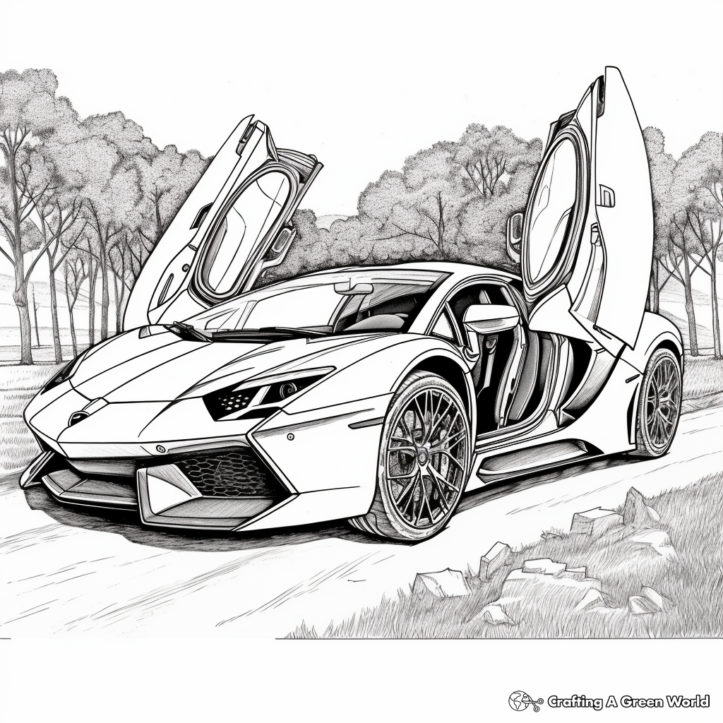 Supercar coloring pages