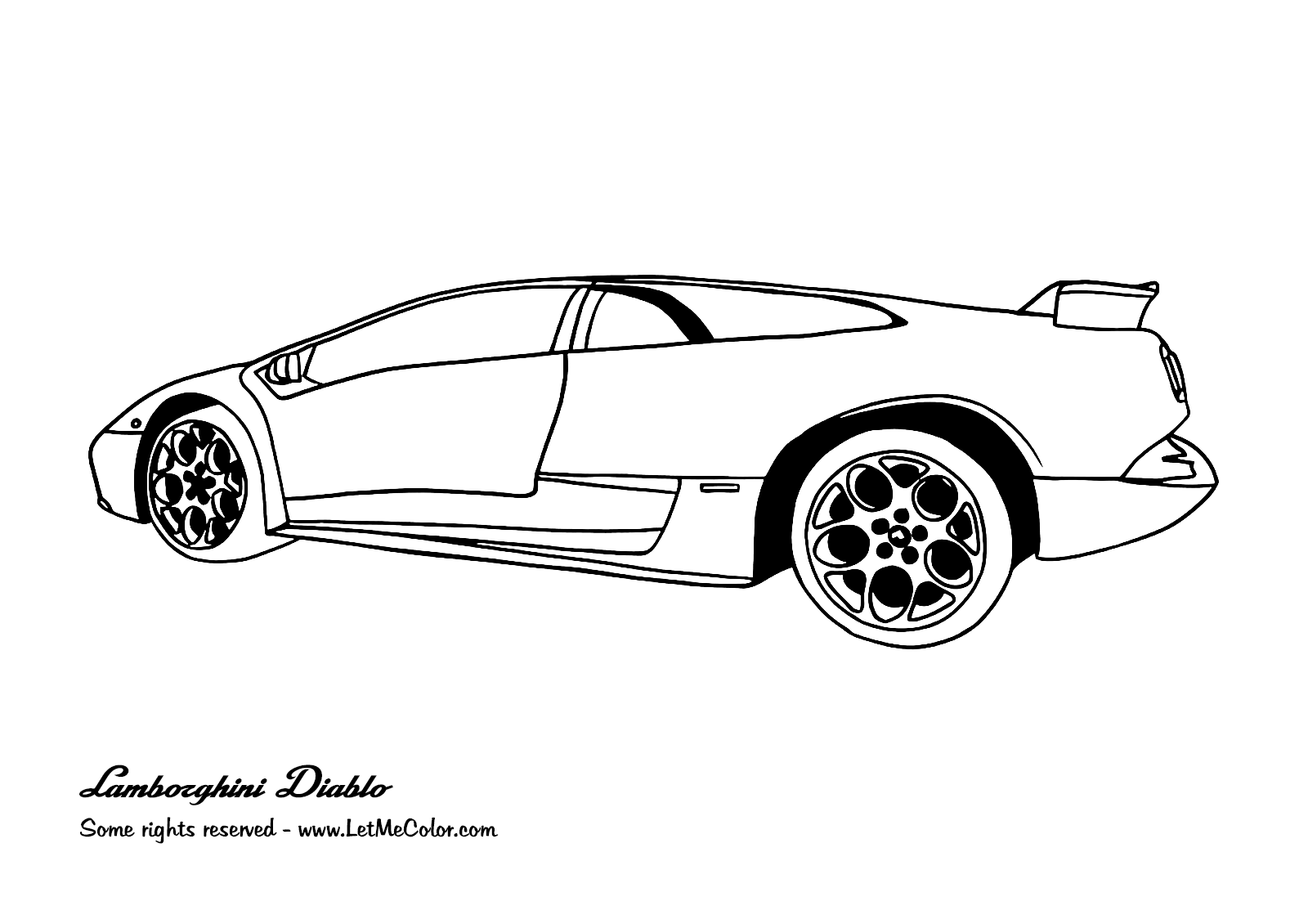 Coloring lamborghini page