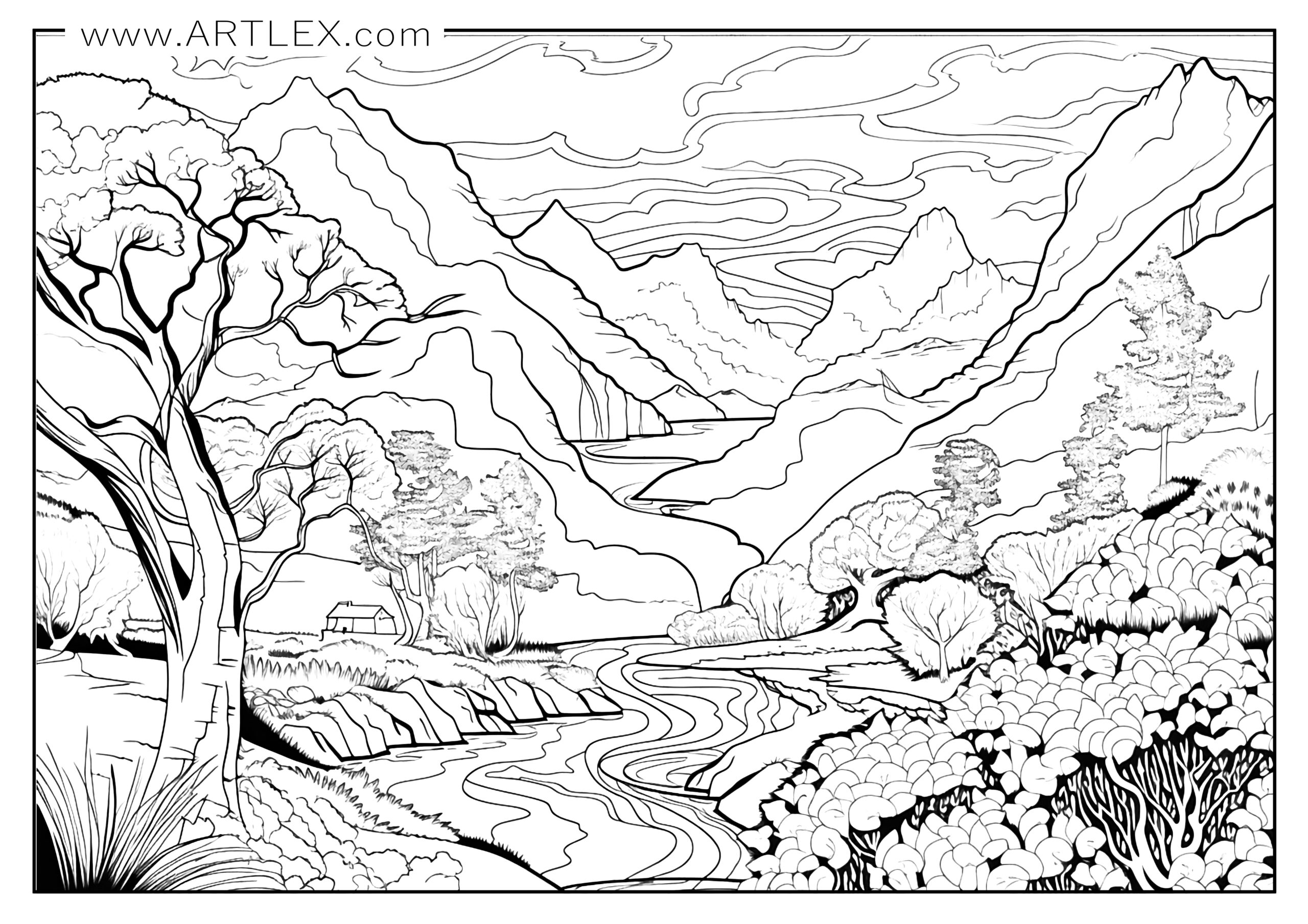 Of the best landscape coloring pages free printable â