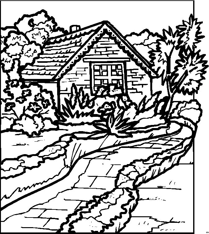 Landscape coloring pages