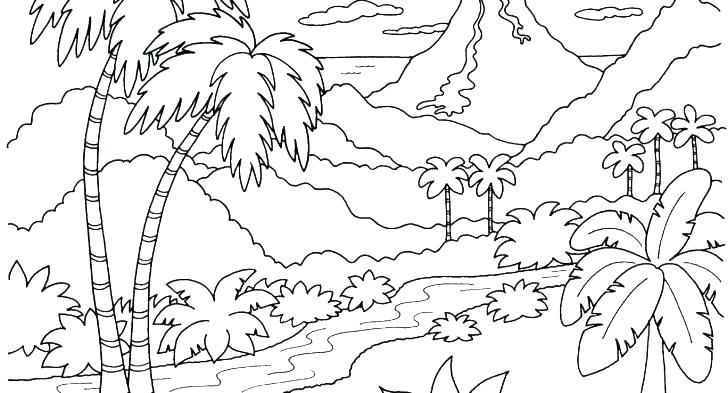 Image result for free printable landscape coloring pages for adults adult coloring pages halaman mewarnai pemandangan