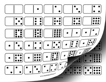 Printable domino double