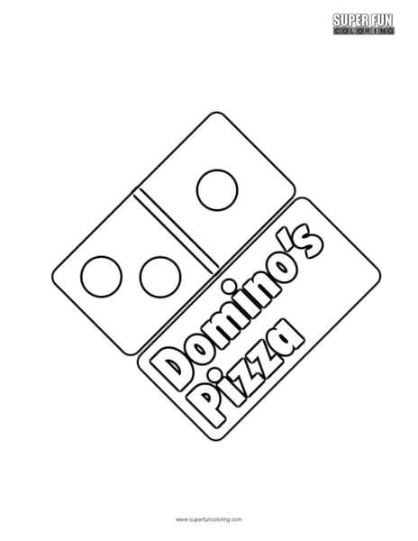 Dominos pizza coloring page