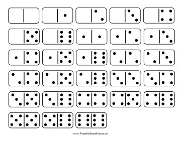 Printable domino double