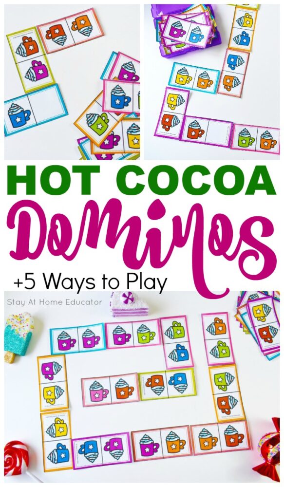 Hot cocoa activities and dominos game