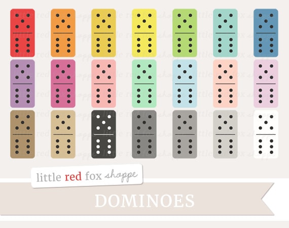 Domino clipart dominoes clip art dominos board game classic invitation cards label vintage cute digital graphic design small mercial use instant download