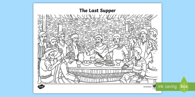 Ks the last supper mindfulness coloring page teacher