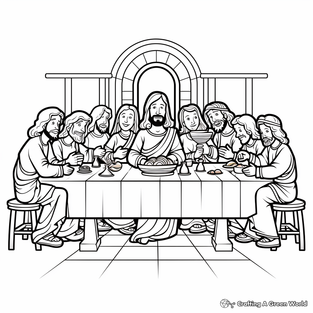 Last supper coloring pages