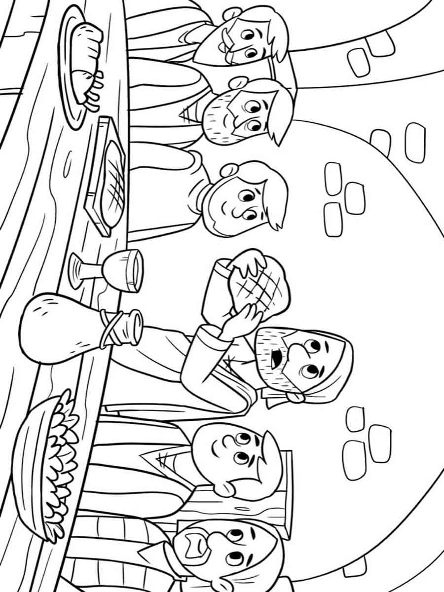 The last supper coloring pages