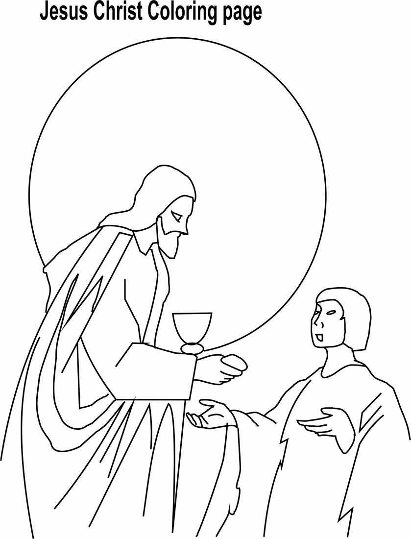 Jesus christ coloring printable page for kid