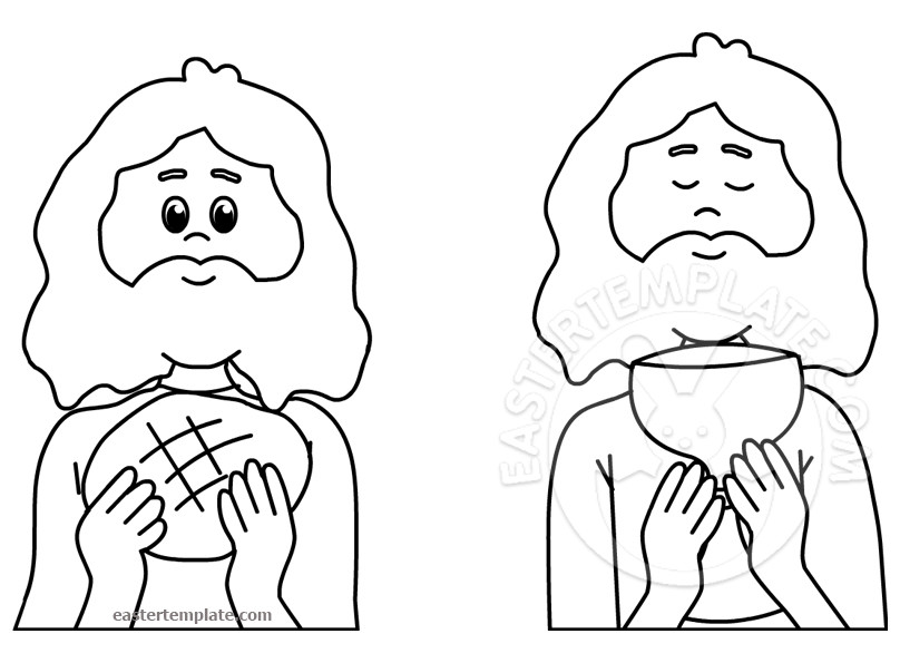 Free last supper of jesus coloring page