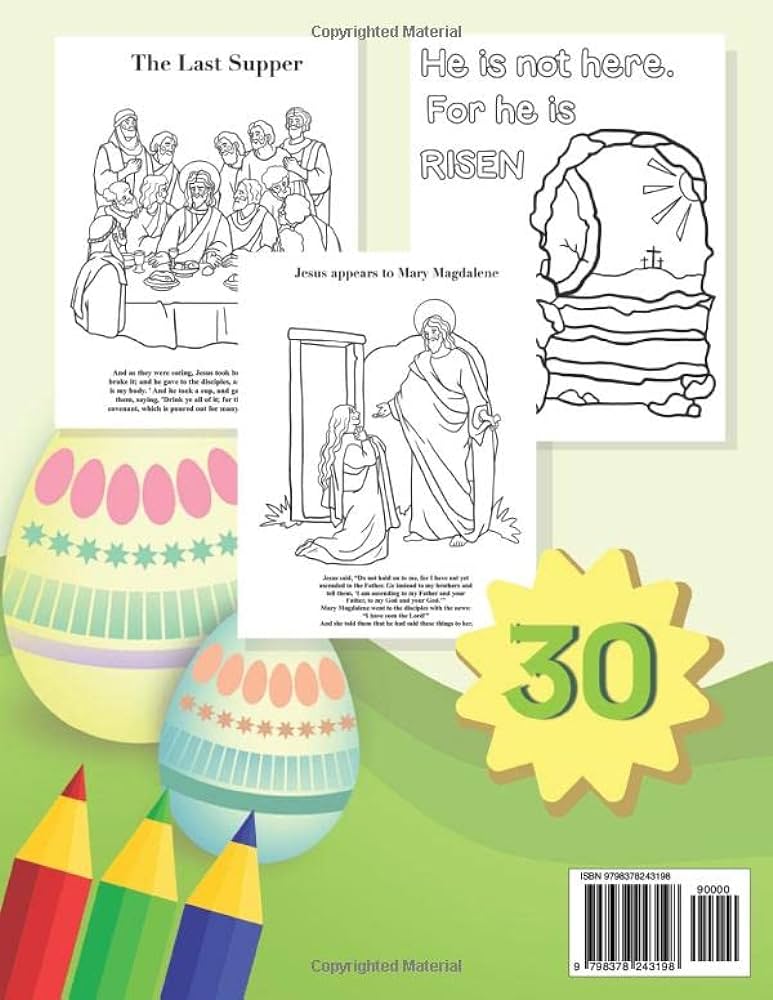 He is risen the life of jesus christ christian easter coloring book for kids ages christian coloring books for kids fine daria books