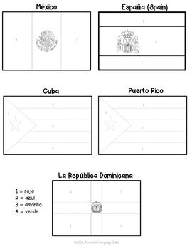 Spanish speaking countries flags coloring hispanic heritage month how to speak spanish flag coloring pages spanish speaking countries