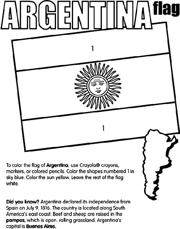 Argentina on crayola flag coloring pages coloring pages how to speak spanish
