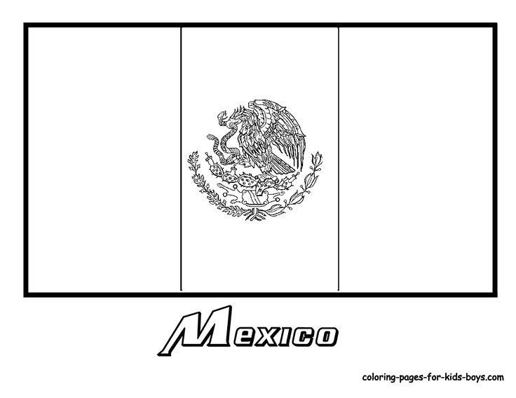 Flag coloring pages mexican flags flag printable