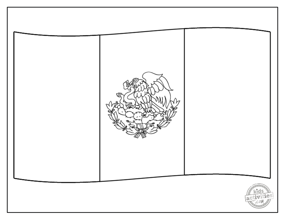 Festive mexican flag coloring pages kids activities blog