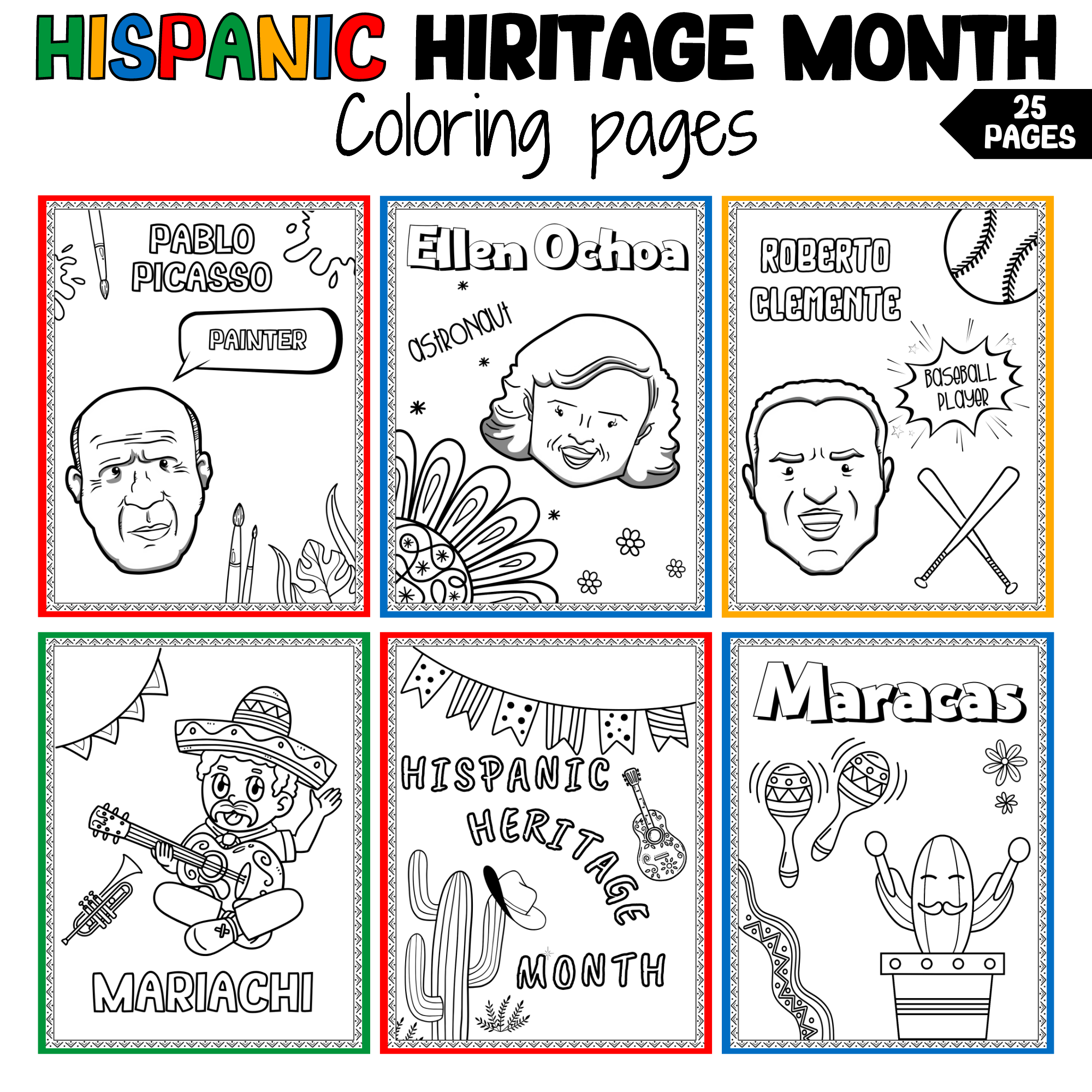 Hispanic heritage month coloring pages hispanic heritage month activities made by teachers