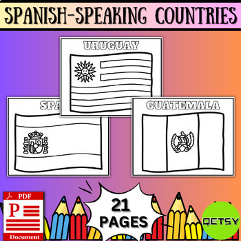 Latin america flag coloring tpt