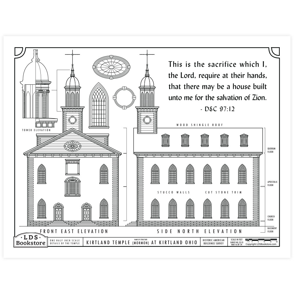 Kirtland temple building plans coloring page