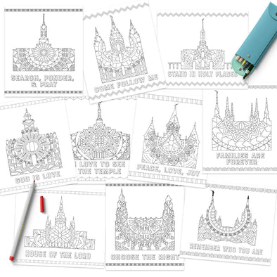 Temple coloring pages latter