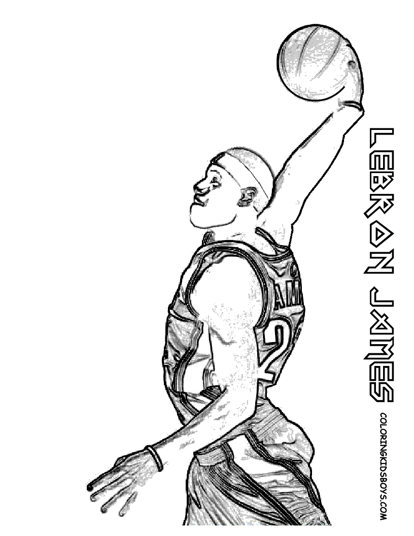 Lebron james coloring pages lakers