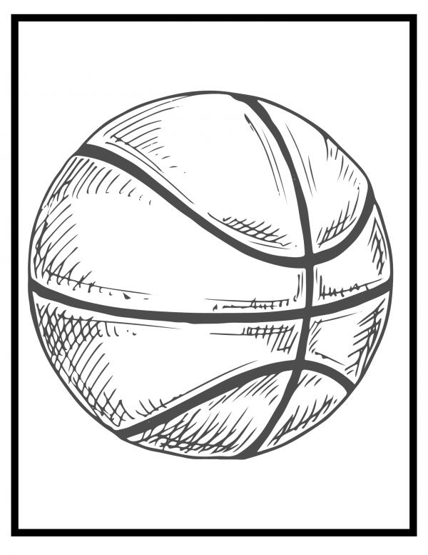 Free basketball coloring pages