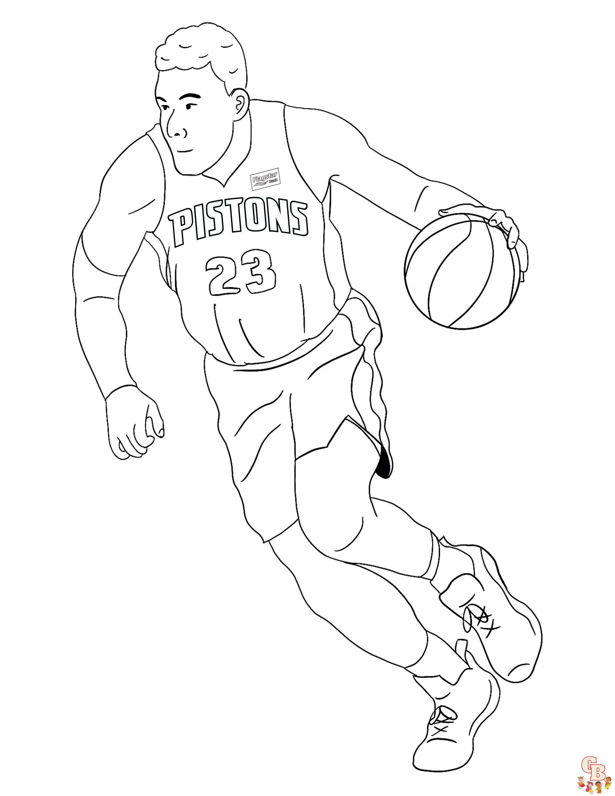 Enjoy the nba game with free nba coloring pages