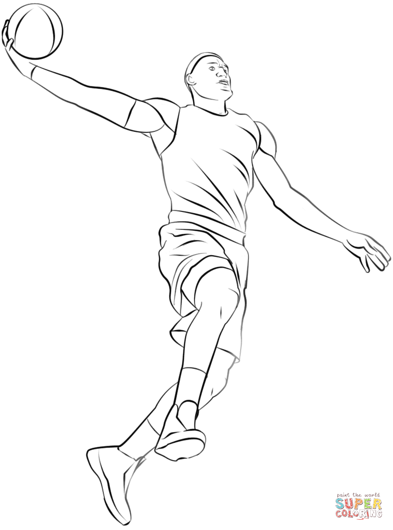 Basketball player coloring page free printable coloring pages