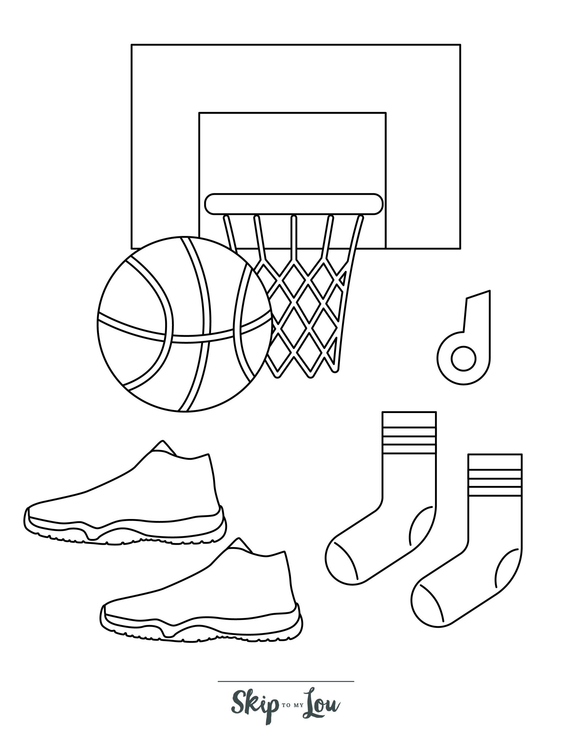 Basketball coloring pages