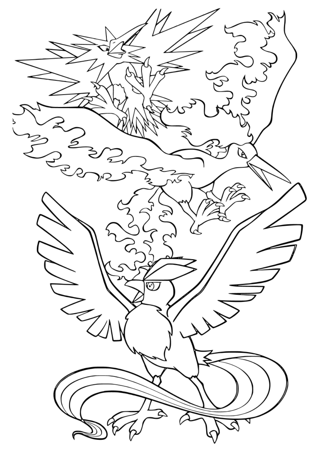 Free printable legendary pokemon wings coloring page for adults and kids