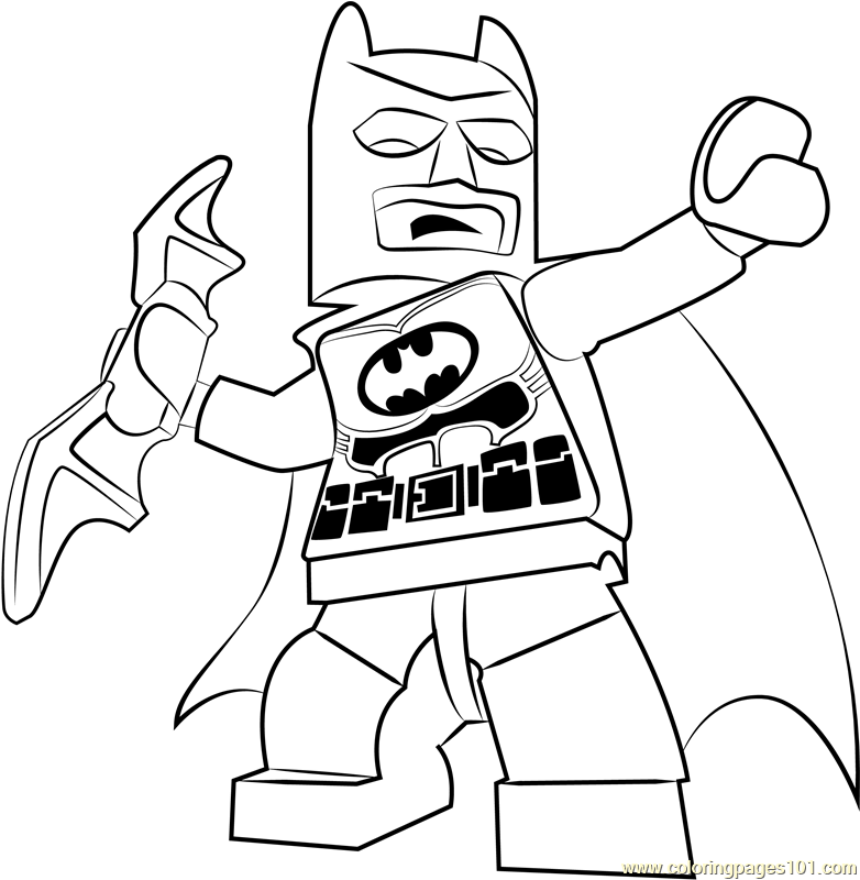 Lego batman coloring page for kids