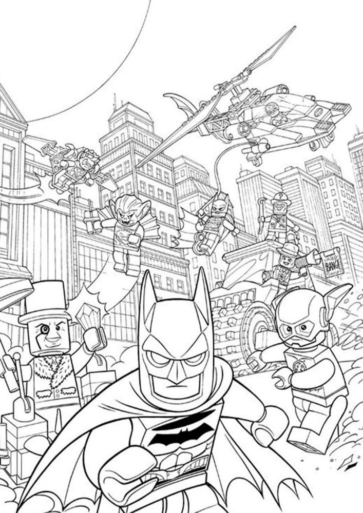 Free easy to print lego batman coloring pages