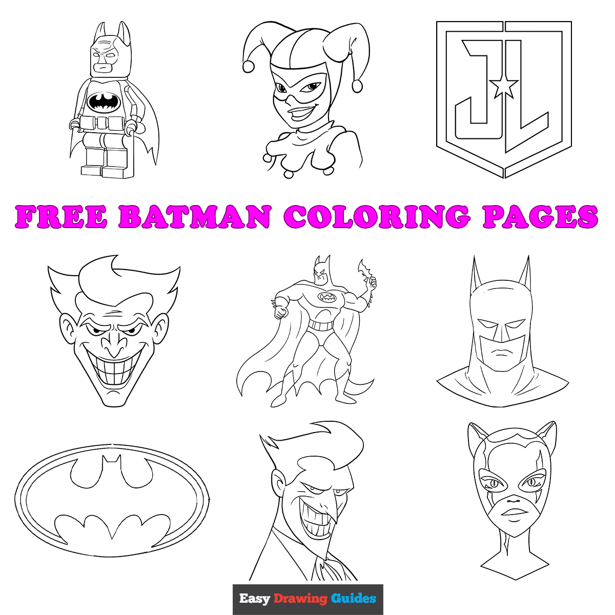 Free printable batman coloring pages for kids