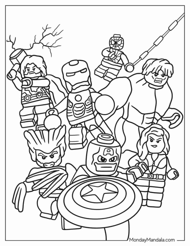 Lego coloring pages free pdf printables