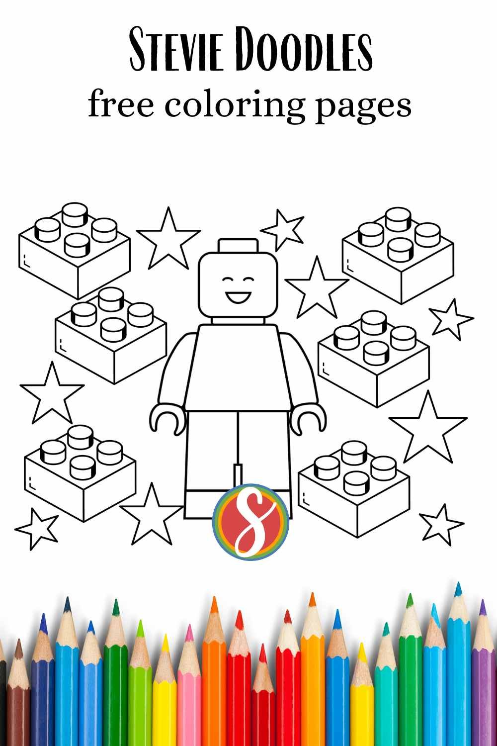 Free lego coloring pages â stevie doodles