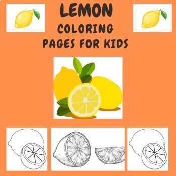 Lemon printable worksheets coloring pages for kids by the learning apps