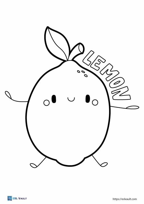 Free lemon coloring pages pdf