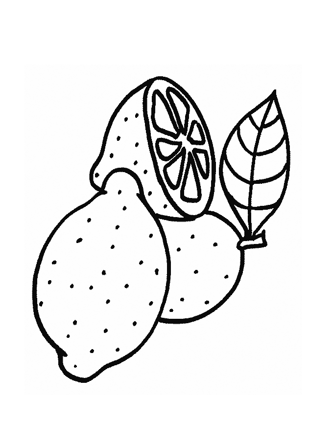 Lemon coloring pages