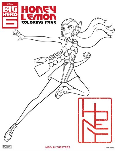 Free printable disney big hero coloring page