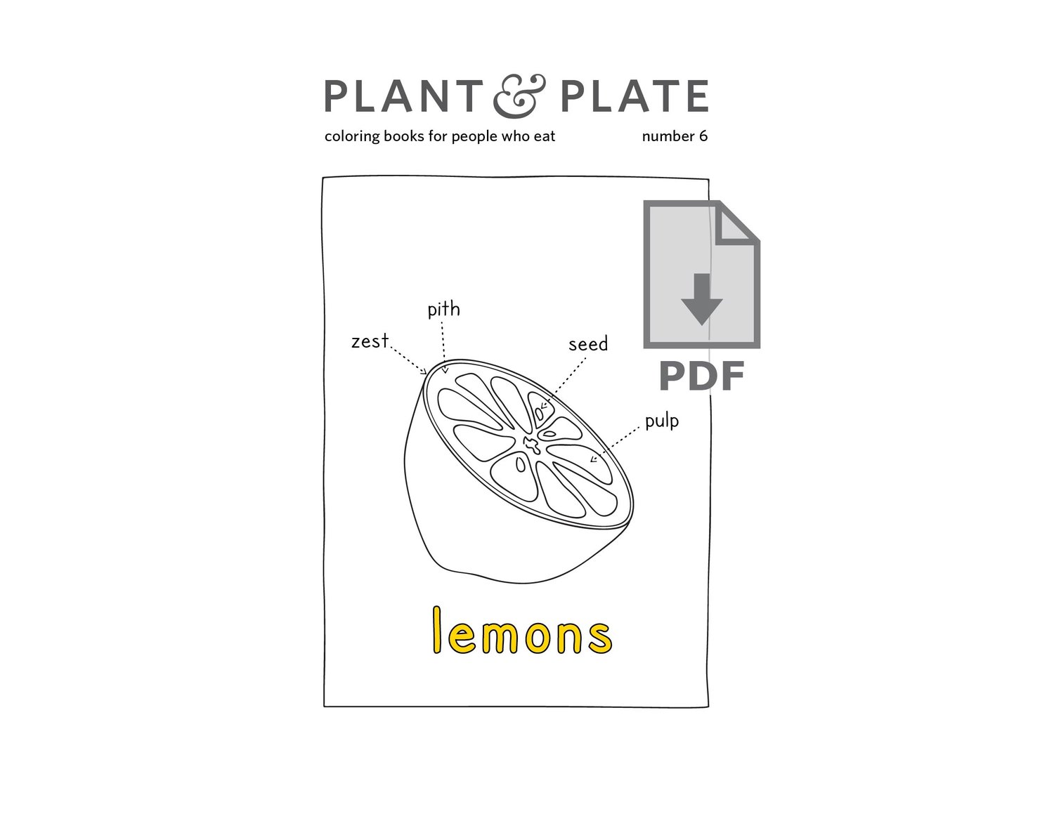 Lemons printable â plant plate