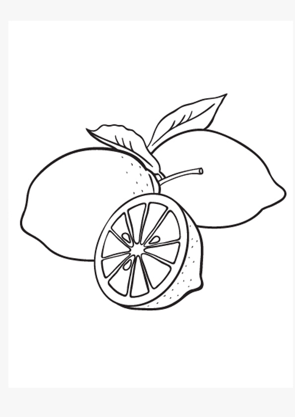 Coloring pages printable lemon coloring page for kids