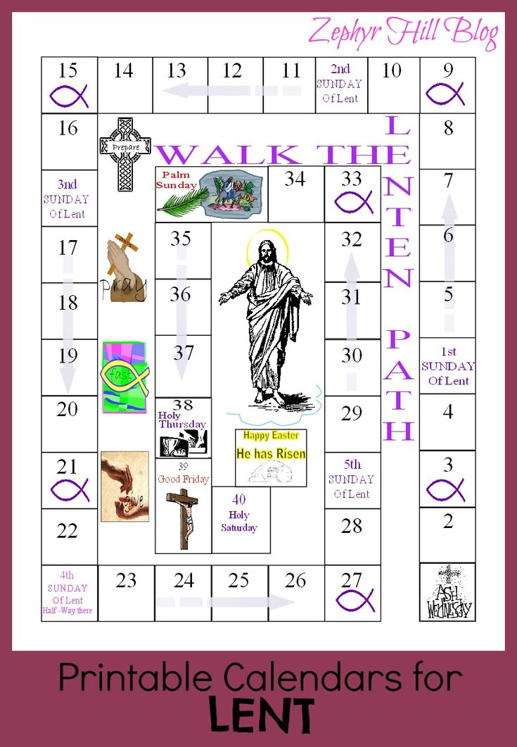 Stay organized and reflective with printable lent calendars