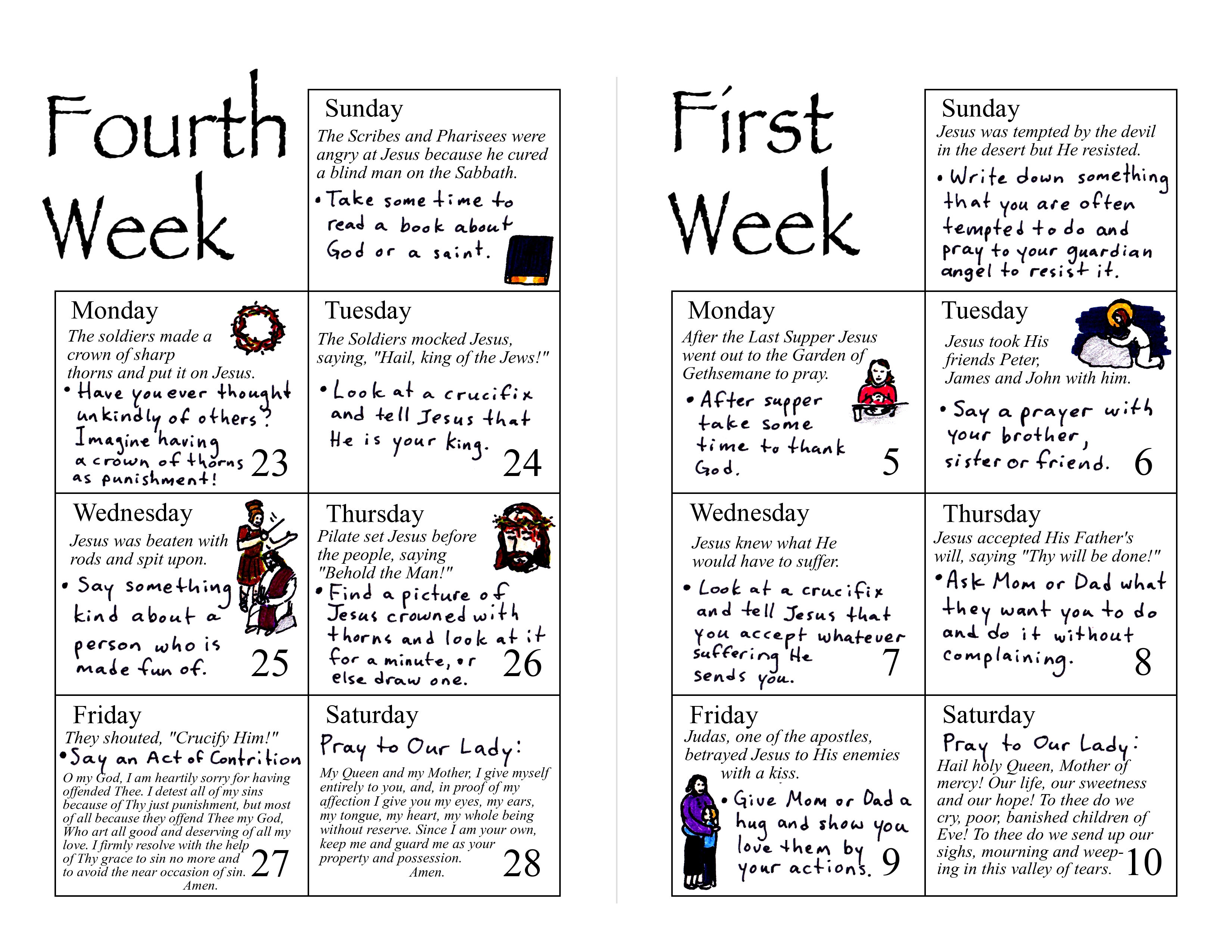 Lenten calendar for children â the kids bulletin