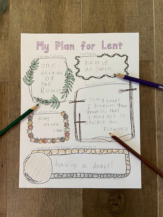 Lent planner ash wednesday printable coloring page sheet lazy liturgical year catholic resources for kids feast day prayer activities jesus