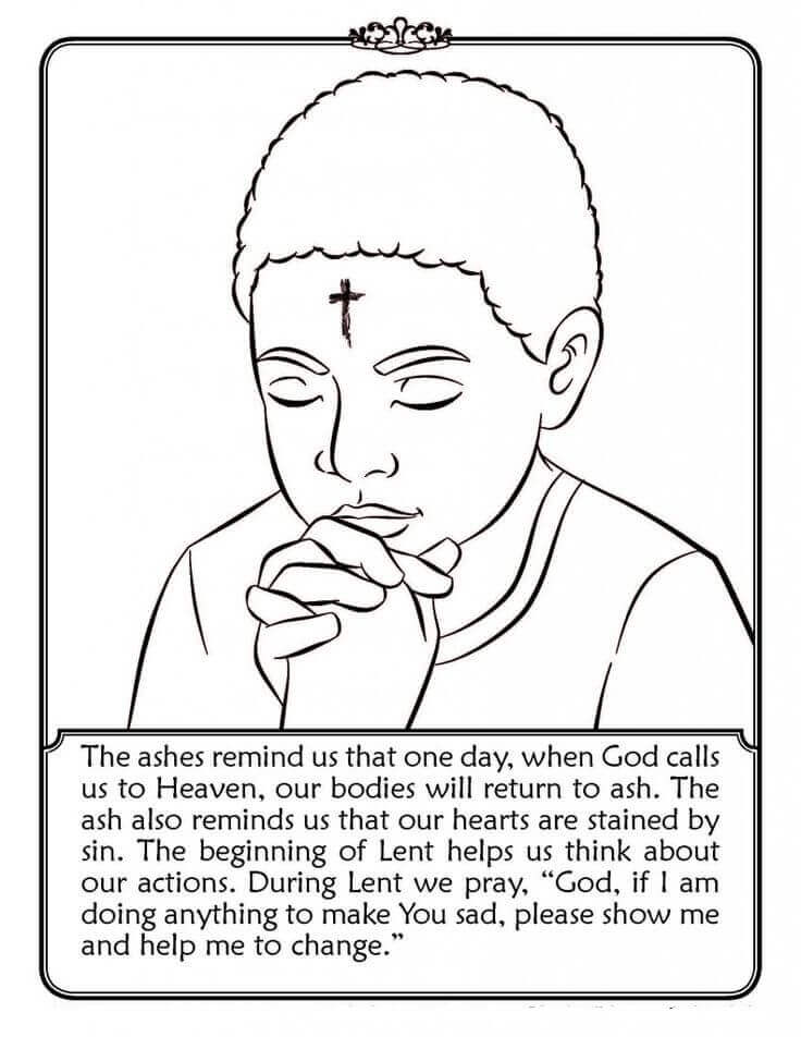 Ash wednesday coloring pages