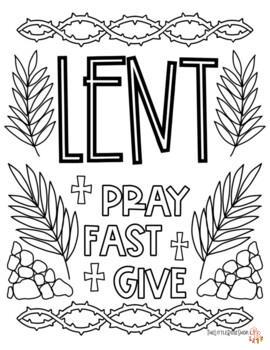 Free lent coloring pages for kids