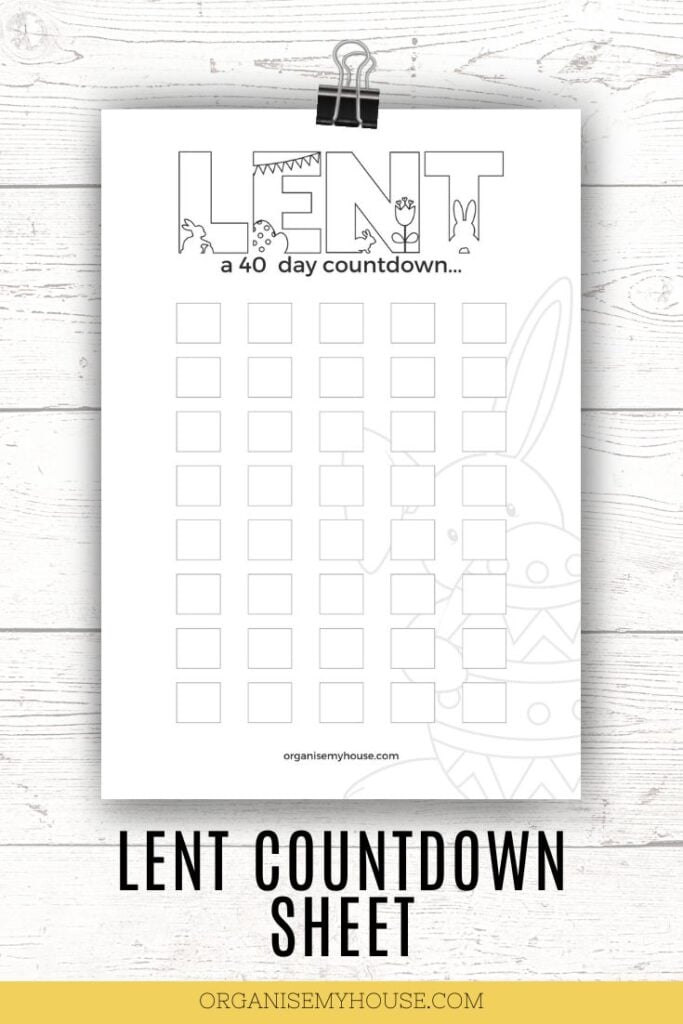 Fun free printable lent calendar worksheet a and letter