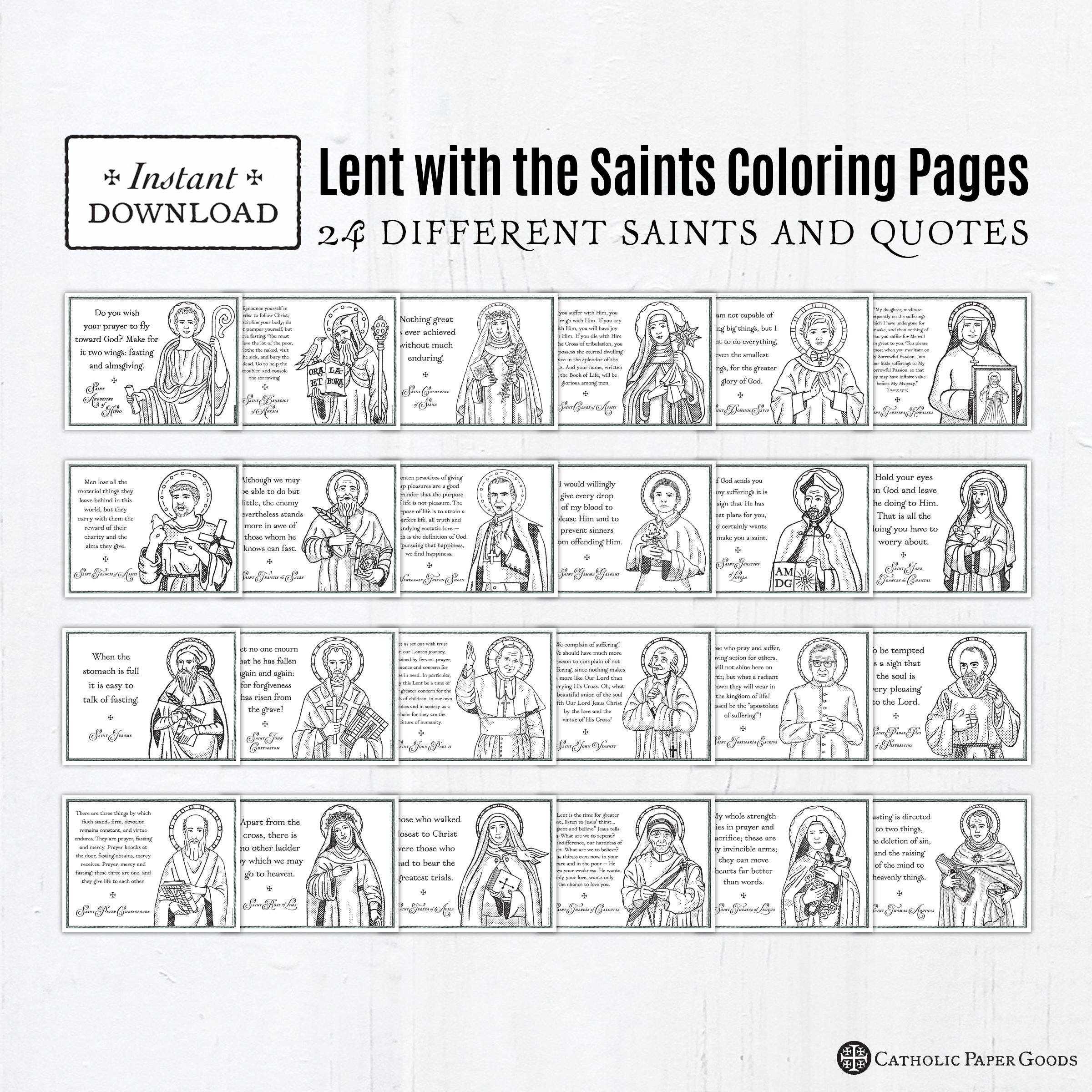 Lent coloring sheet