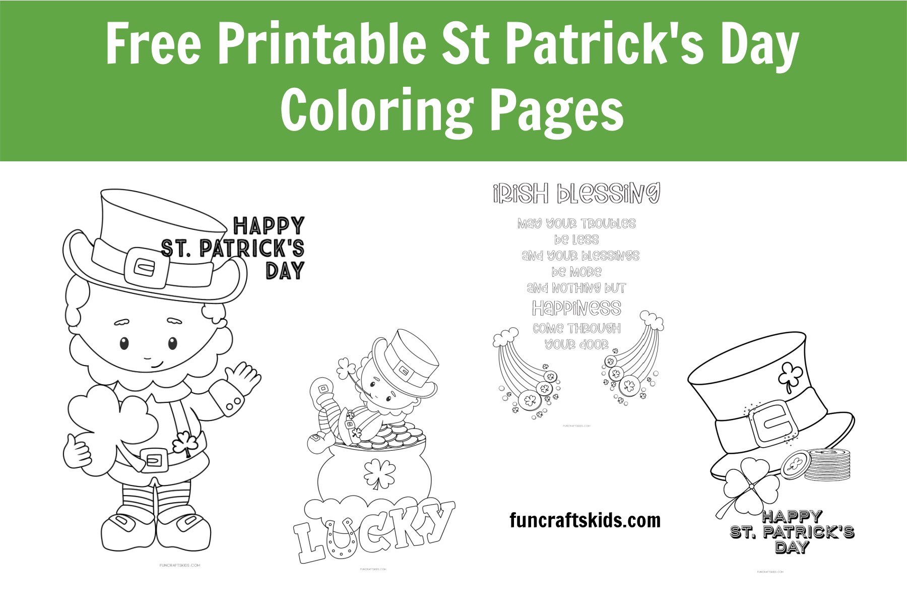 Free printable st patricks day coloring pages